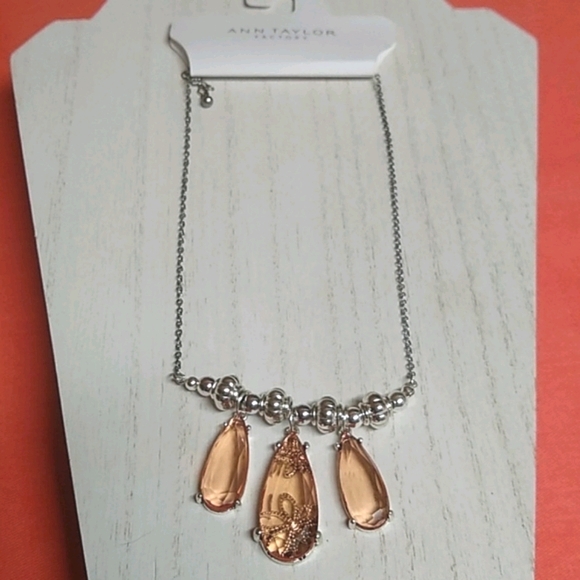 🐾 2 For $16 Floral Orange Gem Dangle Necklace - Picture 2 of 6